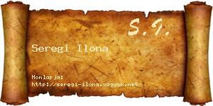 Seregi Ilona névjegykártya